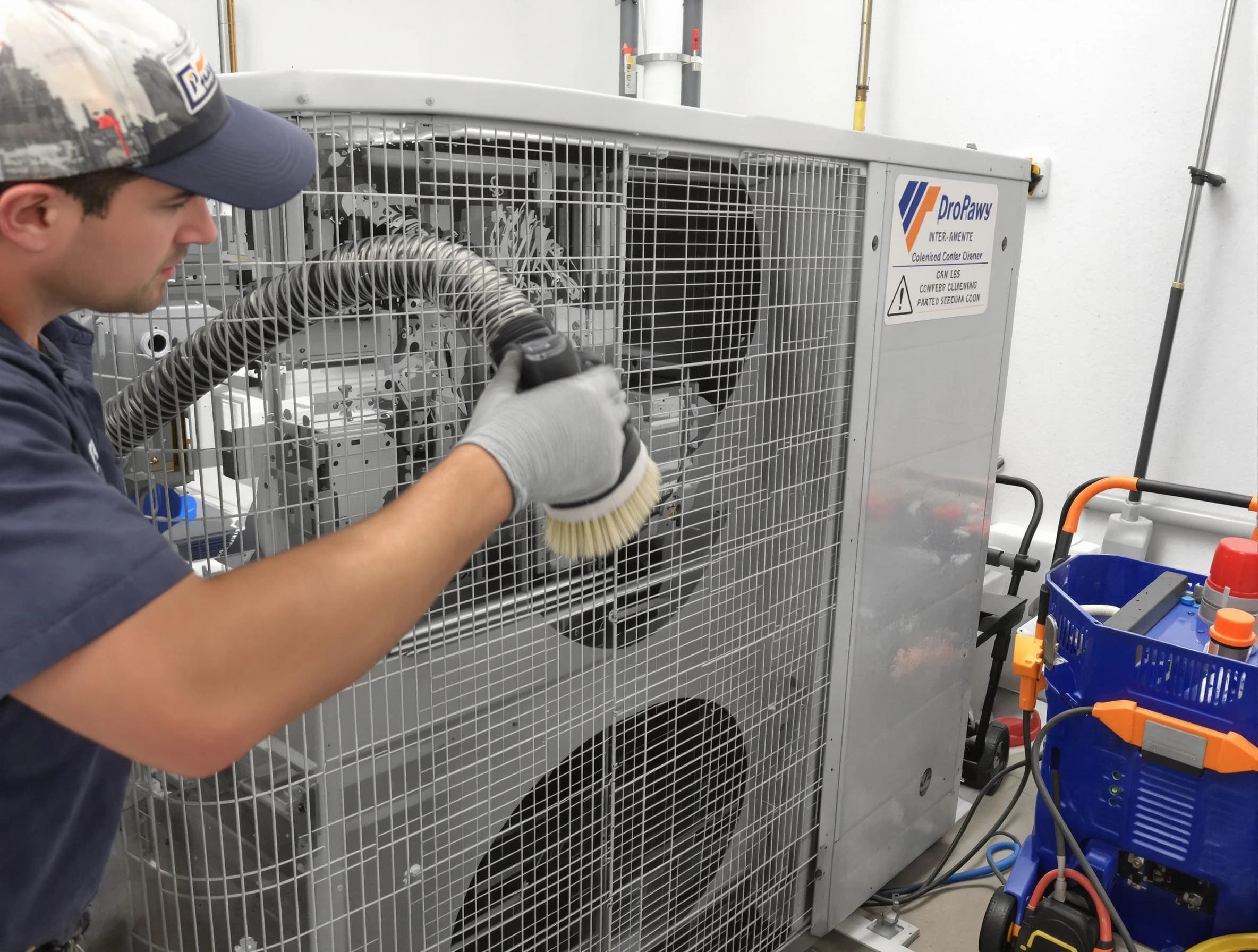 Norman Air Duct Cleaning specialist performing precision AC coil cleaning for improved system performance in Norman