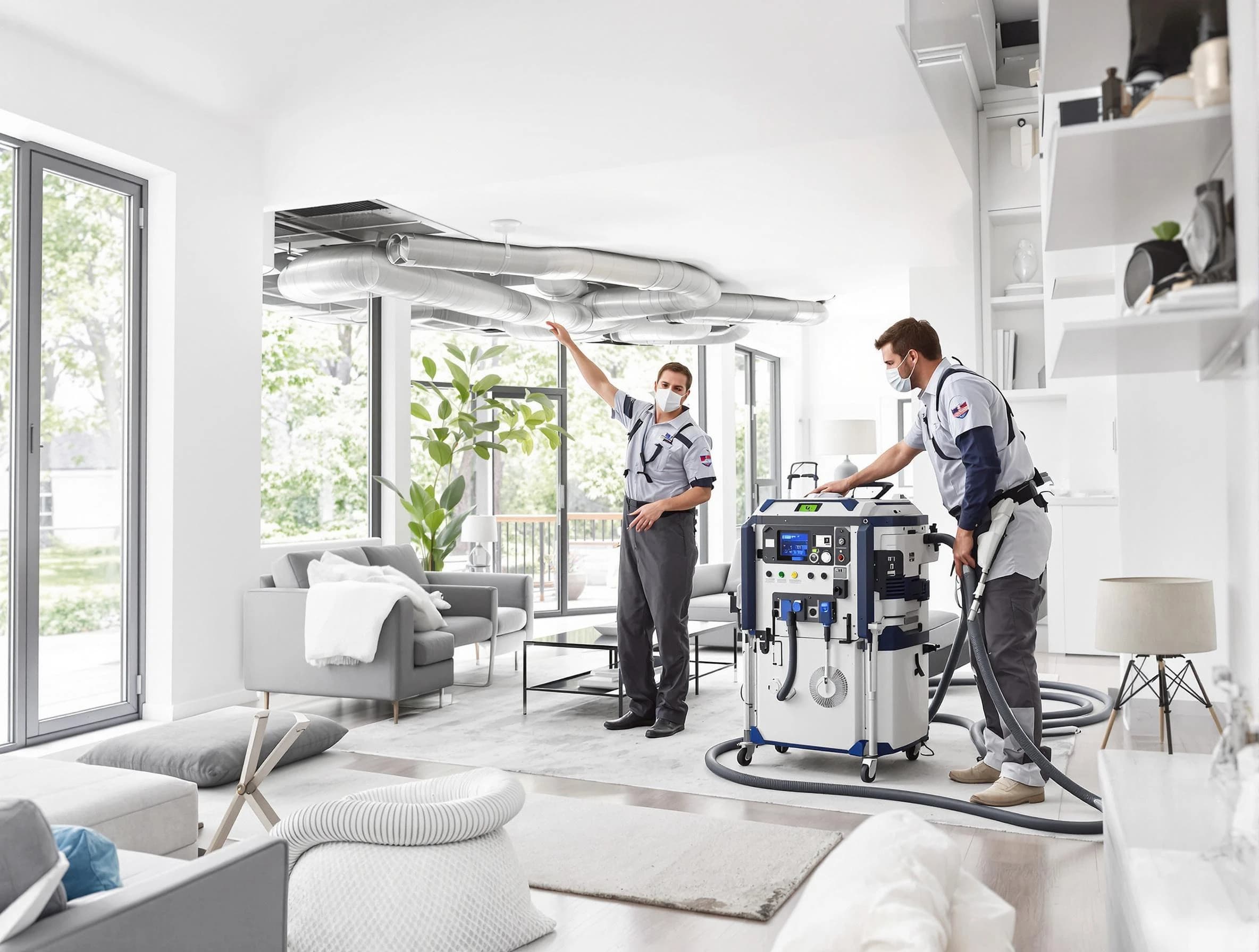 Norman Air Duct Cleaning professional conducting pure air duct cleaning with state-of-the-art equipment in Norman