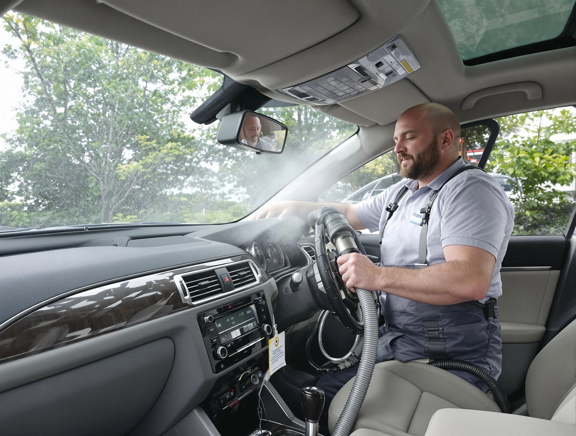 Norman Air Duct Cleaning specialist performing professional car duct cleaning in Norman