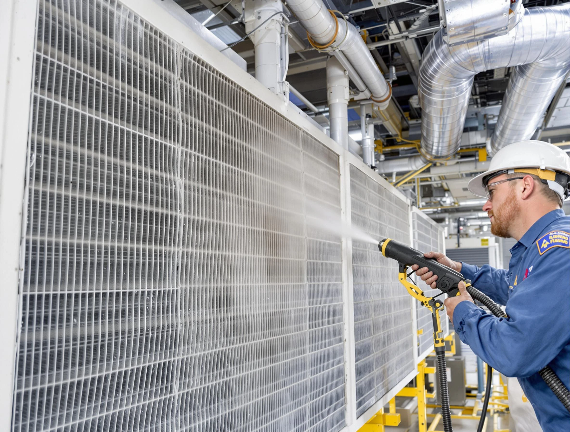 Professional commercial coil cleaning by Norman Air Duct Cleaning in Norman